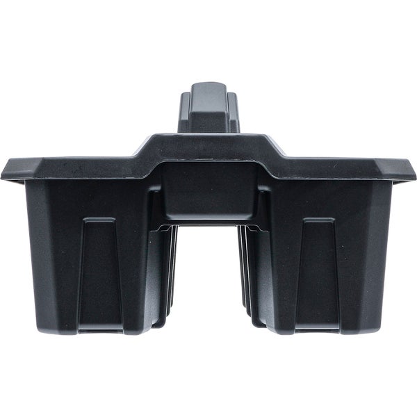 Schwarzer Pflanzkasten mit Tragegriff