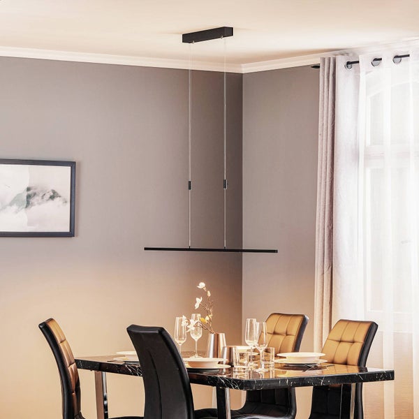 quitani LED Tolu (Modern) in Schwarz aus Aluminium (1 flammig, ) Wohnzimmerleuchte