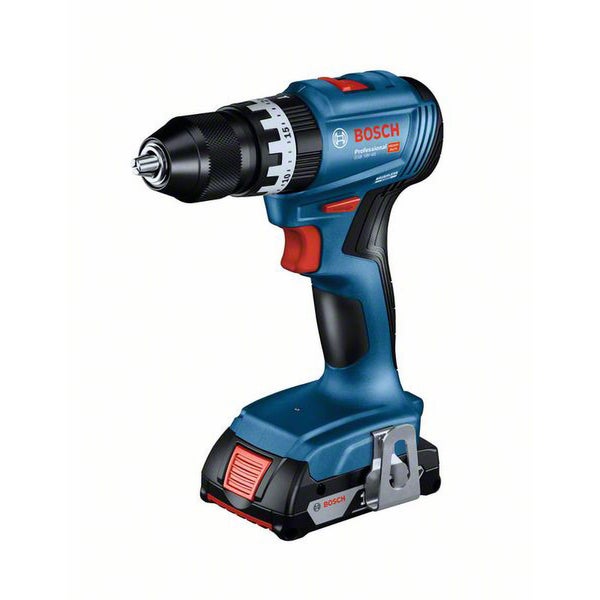 Bosch Combo Kit Akku-Schlagbohrschrauber GSB 18V-45 + Akku-Bohrhammer GBH 18V-22 mit SDS plus / 2x 4,0 Ah Akku + Ladegerät inkl. Tasche - 0615A50039