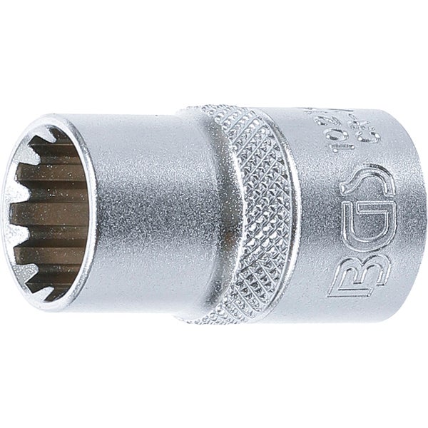 BGS Steckschlüssel-Einsatz Gear Lock Antrieb Innenvierkant 12,5 mm (1/2) SW 14 mm - 10214