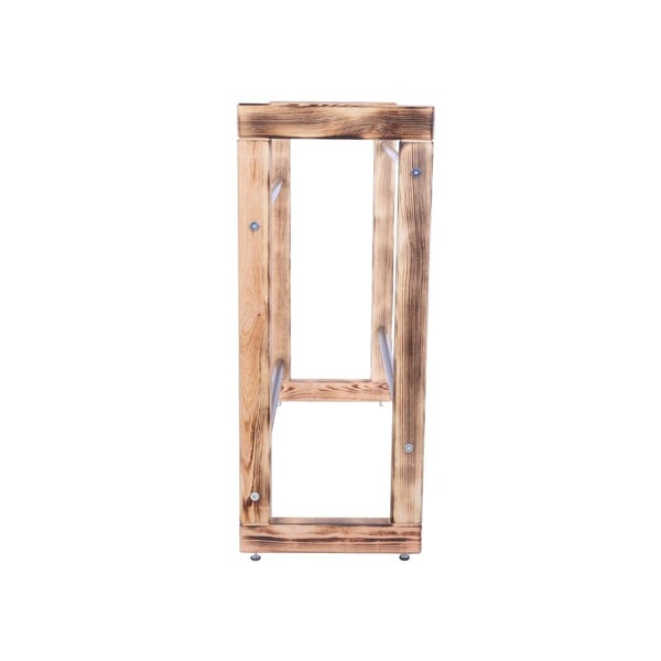 PROREGAL Getränkekistenregal HARZ HxBxT 85x112x35cm 6 Kisten auf 2 Ebenen Massives Kiefernholz Gebrannt
