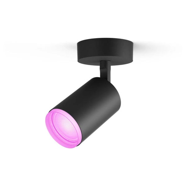 Philips Hue Bluetooth White & Color Ambiance Deckenspot Fugato in Schwarz 1x GU10 4,2W 350lm