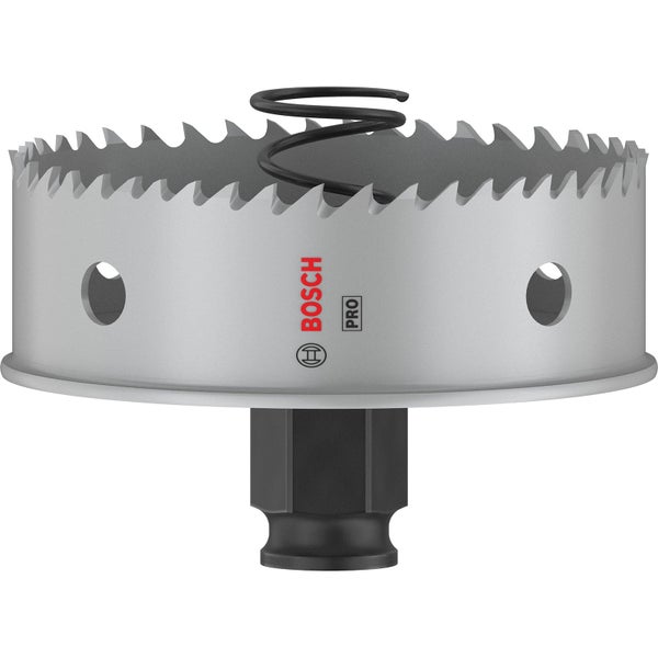 Lochsäge mit Metallschaft und Bosch Logo