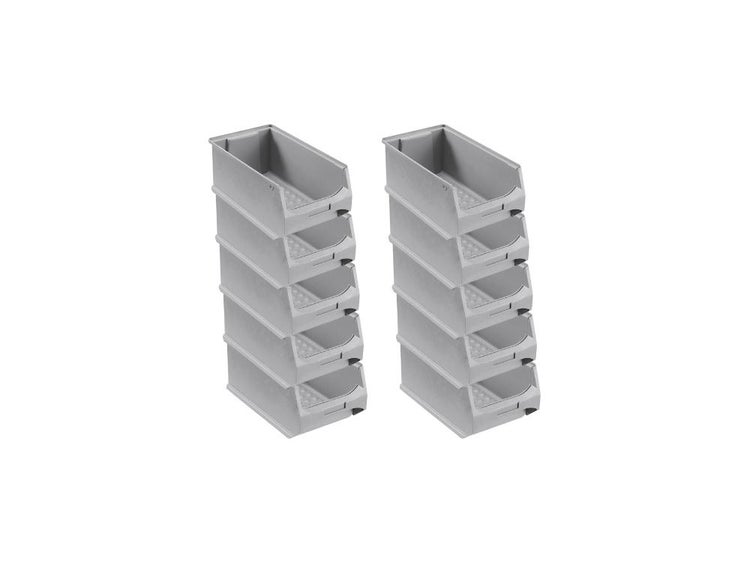 PROREGAL Graue Sichtlagerbox 4.0 HxBxT 15 x 20 x 35 cm 7,2 Liter Sichtlagerbehälter Sichtlagerkasten Sichtlagerkastensortiment Sortierbehälter