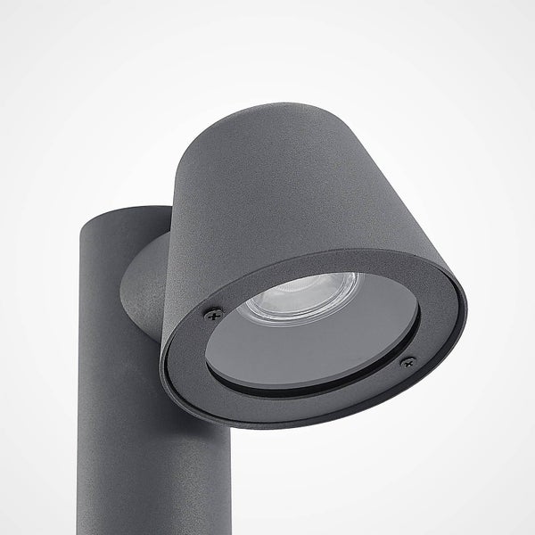 Lindby Außenleuchte Ileyna (spritzwassergeschützt (Modern) in Schwarz aus Metall (1 flammig, GU10) - Wegeleuchte Pollerleuchte Wegelampe Sockelleuchte