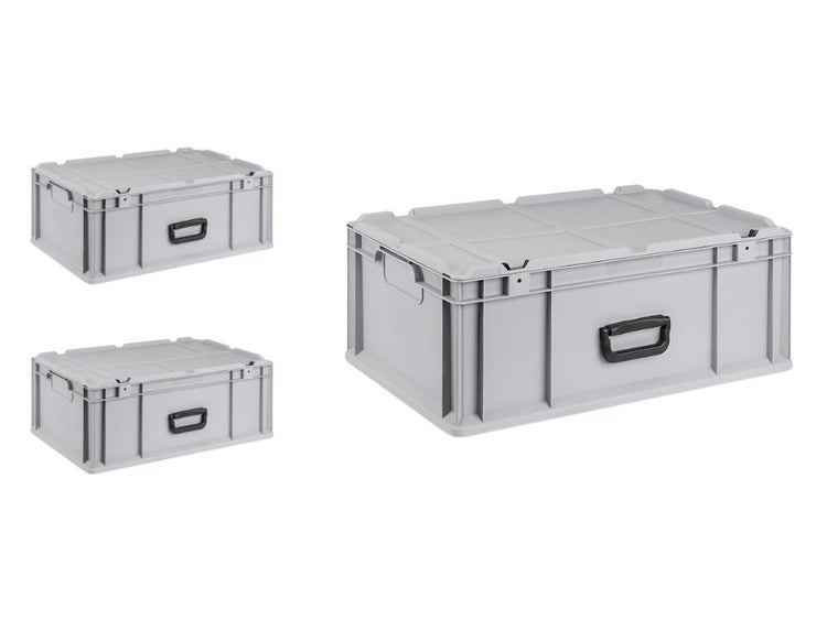 PROREGAL SuperSparSet 3 x Eurobox NextGen Portable HxBxT 23,5 x 40 x 60 cm 44 Liter Eurobehälter Transportbox Transportbehälter Stapelbehälter