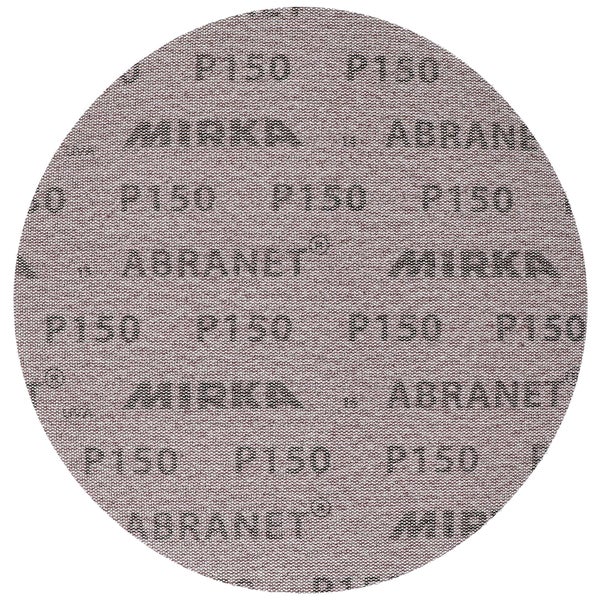 Mirka Abranet Netz-Schleifscheiben Ø 225 mm Klett / Korn P150 / 25 Stk / zum Schleifen von Holz, Spachtel, Lack, Kunststoff / 5422302515