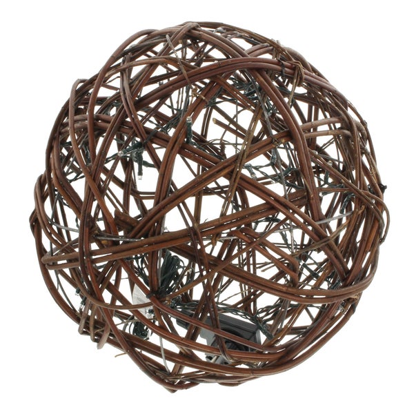 FRANK FLECHTWAREN | LED-Kugel Lichterzauber, WEIDE, KUNSTSTOFF, ca. Ø 35 cm, Zuleitung 150 cm, nur für den Innenbereich geeignet