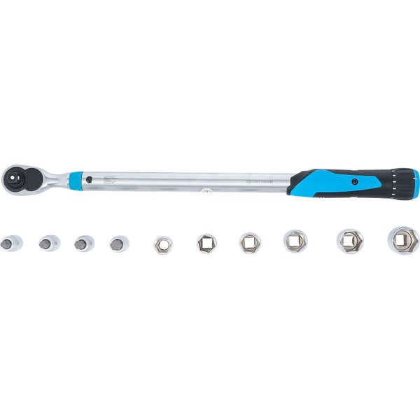 BGS Drehmomentschlüssel-Satz Abtrieb Innenvierkant 12,5 mm (1/2) 40 - 200 Nm 11tlg. - 2865