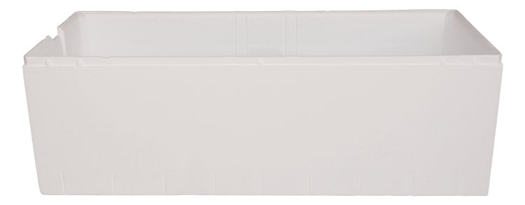 Calmwaters® Wannenträger 180 x 80 cm Modern Curved, Passend für Rechteck-Badewanne 180x80 cm, Styroporträger, Schall- und wärmedämmend, Direkt verfliesbar, Badewannenträger in Weiß, 03AX3362