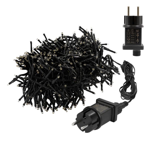 ECD Germany LED Cluster Lichterkette 1152 LEDs 8,5 m Warmweiß, IP44 Wasserdicht Innen/Außen, Strombetrieben, Weihnachtsdeko Clusterlichterkette Büschellichterkette Weihnachtsbeleuchtung Büschellkette