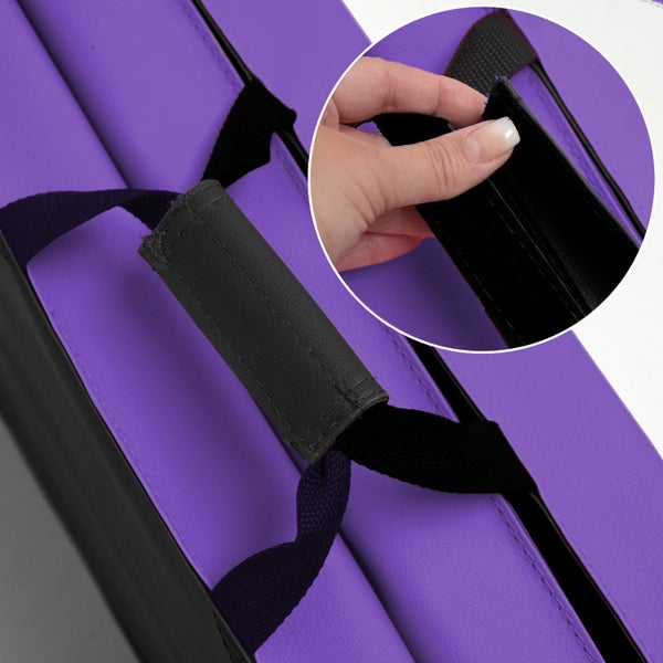 180x60 Klappbare Gymnastikmatte - 5cm dicke Turnmatte Aubergine Schwarz