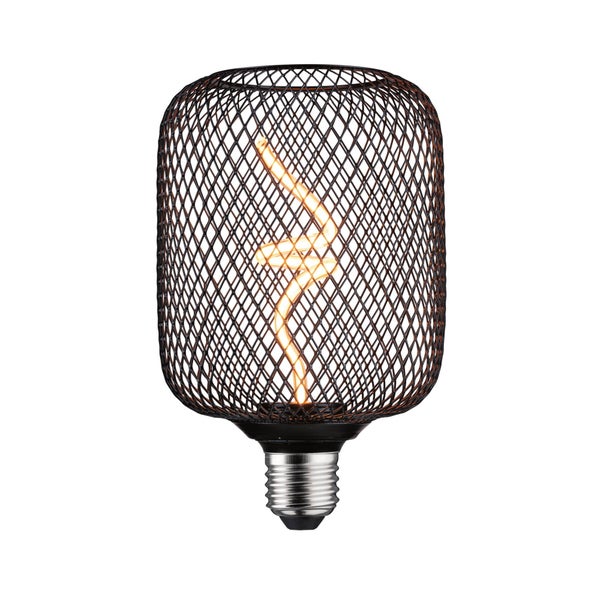 Metallic Glow Standard 230V LED Leuchtmittel Zyl E27 160lm 4W 1800K dimmbar Schwarz