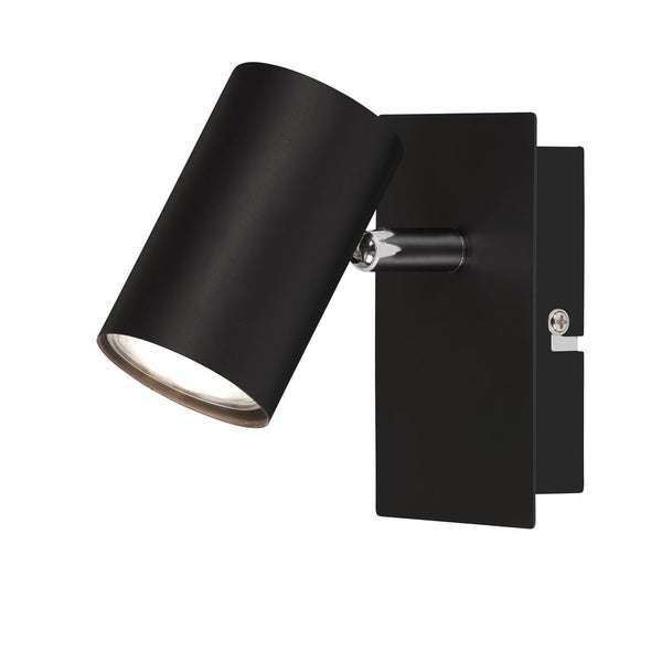 Wandspot Schwenkbar Spot 1-flammig GU10 max. 40 Watt Schwarz Metall Briloner