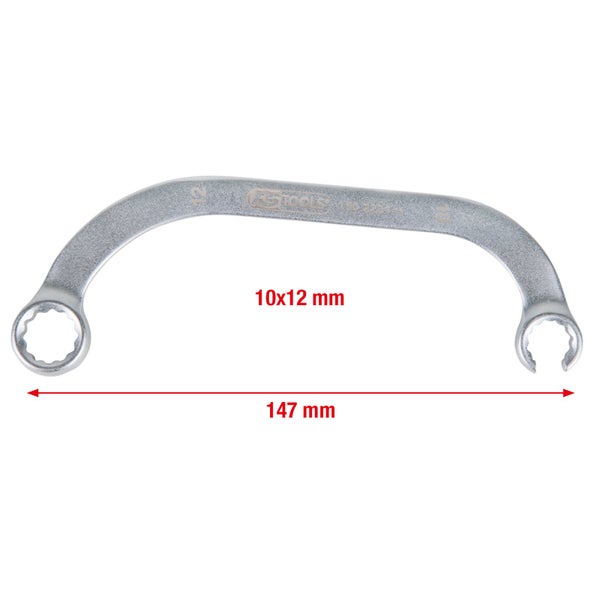 Gebogener Ringschlüssel, 10x12 mm, 147 mm von KS Tools