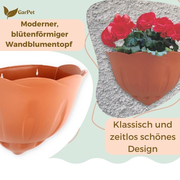 Blumentopf Wand Blumentopf Wandmontage Wandblumentopf Wandvasen für Pflanzen Wandhalterung Wandtopf Wandgefäß