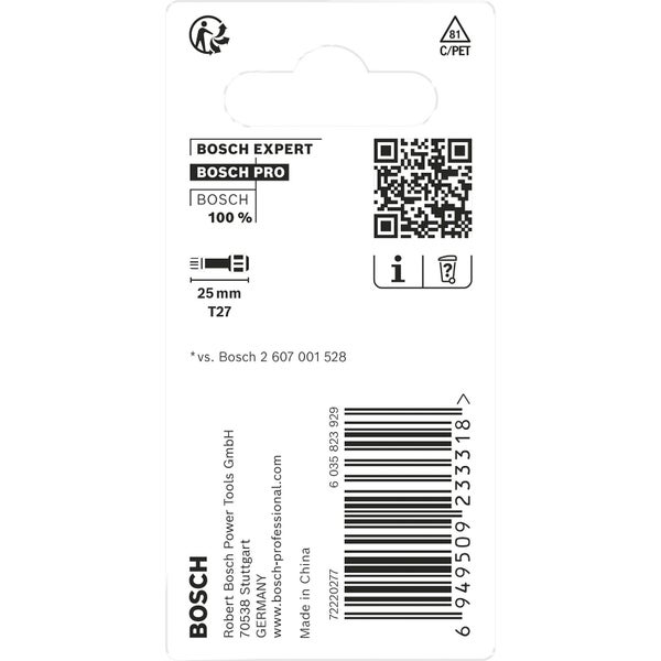 Bosch PRO Torx Impact Bit T27 25 mm 2-tlg. - 2608522476