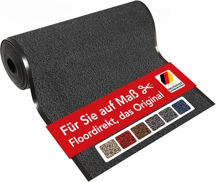 FLOORDIREKT Schmutzfangmatte SKY nach Maß - Breite 120 cm - Anthrazit