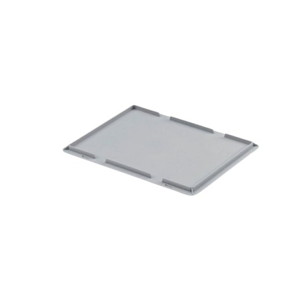 PROREGAL SuperSparSet 4x Eurobehälter mit Geschlossenem Griff und Auflagedeckel HxBxT 40 x 30 x 40 cm 37 Liter Grau Eurobox Transportbox
