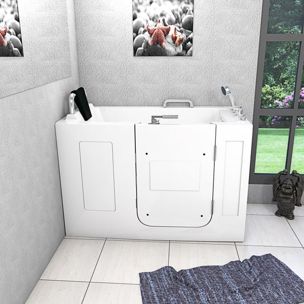 Sitzwanne Whirlpool Badewanne mit Tür S07WP-A-R 140x76cm
