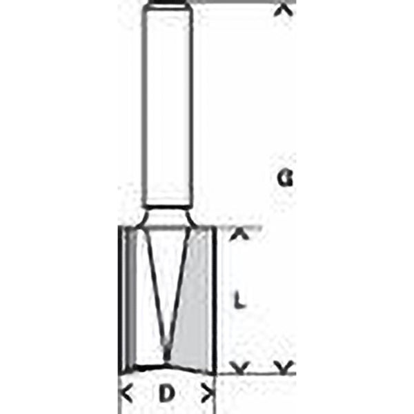 Bosch Nutfräser 1/4 Ø 19 mm L 19,6 mm G 51 mm - 2608628414
