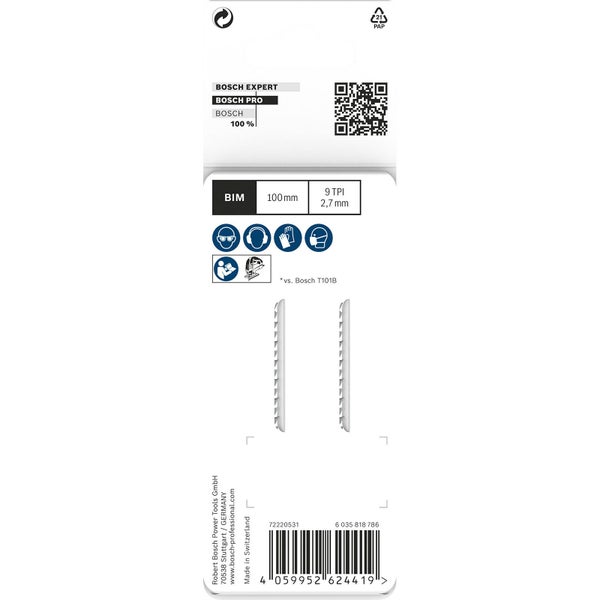 Bosch PRO Hardwood clean T101BF Stichsägeblatt 100 mm 2-tlg. - 2608655092