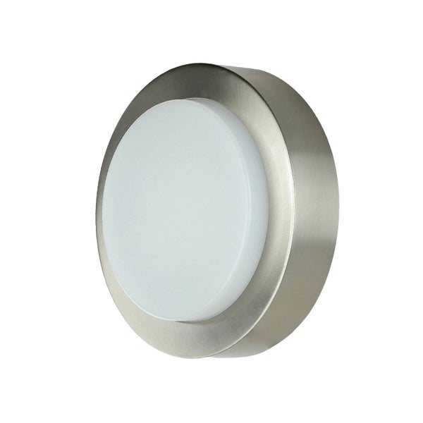 Runde Wandleuchte mit Metalleinfassung und Lichtaustrittsfläche