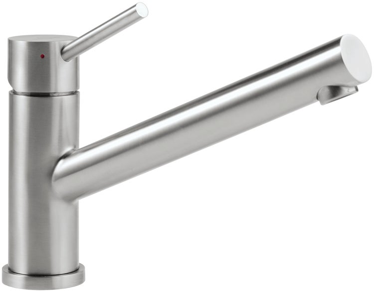 Villeroy & Boch Como Küchenarmatur, Hochdruck, Wasserhahn Küche mit Keramikkartusche und 360° Schwenkbereich, Spültischarmatur wassersparend, Auslauf Höhe 135mm, Edelstahl massiv