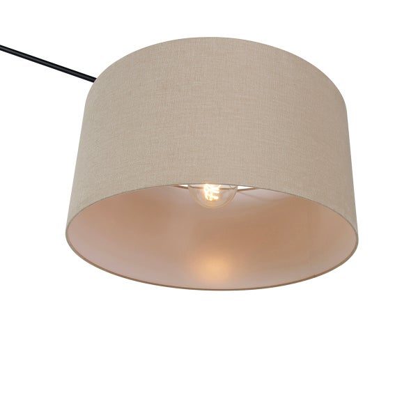 Stoff-Hängeleuchte mit Textilschirm