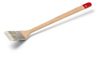 Heizkörperpinsel mit Holzstiel und abgewinkeltem Borstenkopf für Malerarbeiten