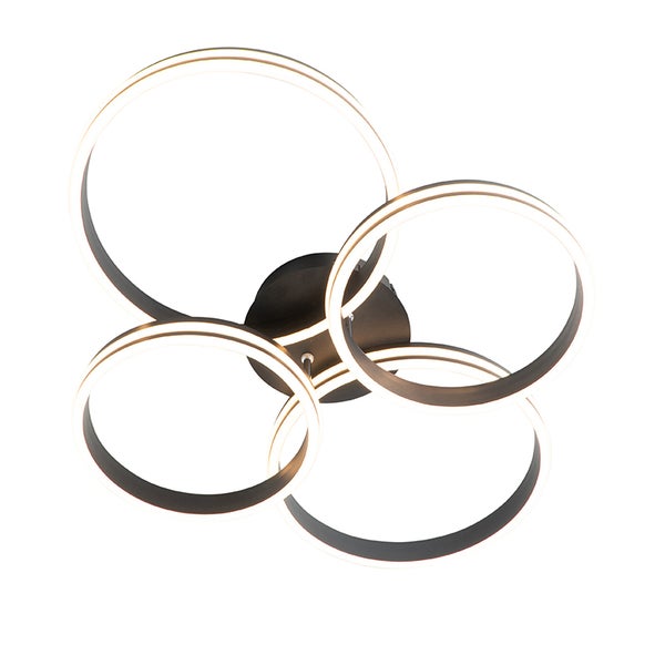 Deckenleuchte mit vier kreisförmigen Leuchtelementen