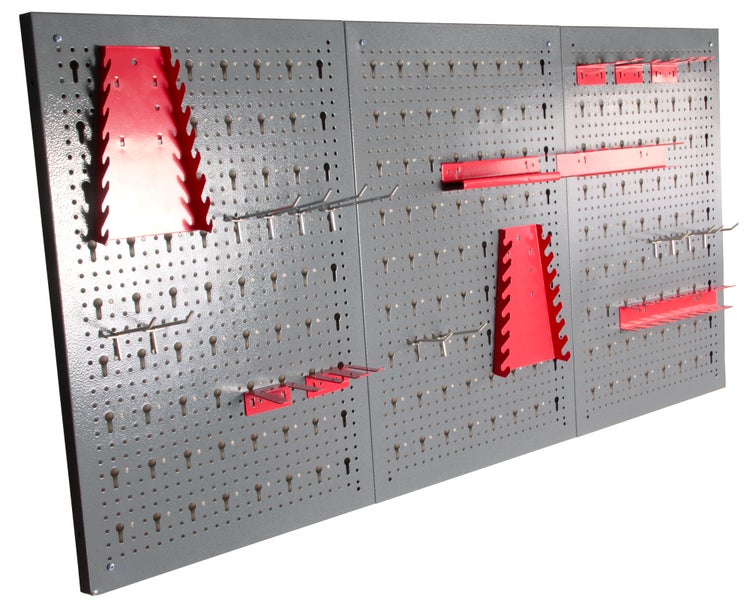 Ondis24 Werkstatt Set Erfinder 240 cm 2 Schränke rot, Werkstatteinrichtung, Werkbank