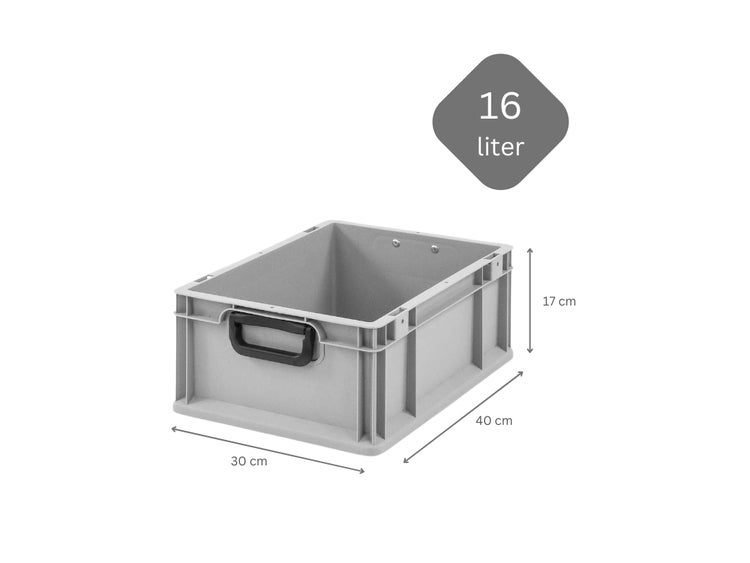 PROREGAL Spar Set 10x Eurobox Nextgen Portable Duo HxBxT 17 x 30 x 40 cm 16 Liter Eurobehälter Transportbox Transportbehälter Stapelbehälter