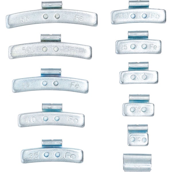 Set mit Auswuchtgewichten aus Stahl von BGS technic, 36 Stück