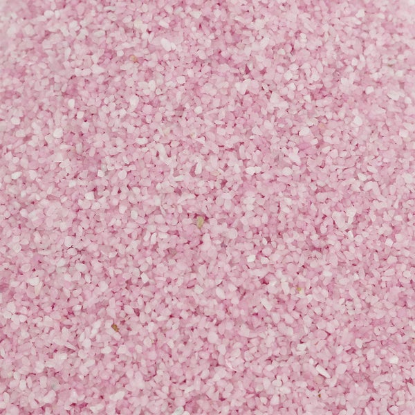 Dekorationssand mit feiner Körnung in der Farbe Rosa.