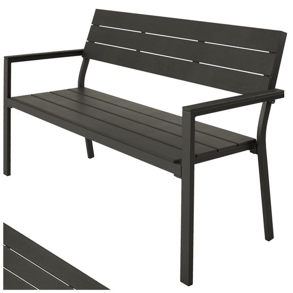 Gartenbank tectake Line 2-Sitzer 128 x 59 x 88 cm