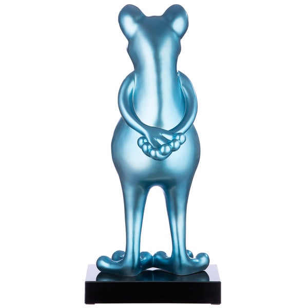 Skulptur GILDE Dekoration Höhe 68cm Breite 30cm blau Kunstharz