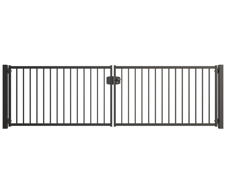 Doppeltor aus Metall für den Garten