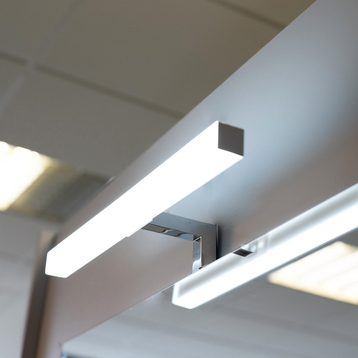 Verchromte Led Lampe 40cm  für Badezimmerspiegel | Giove