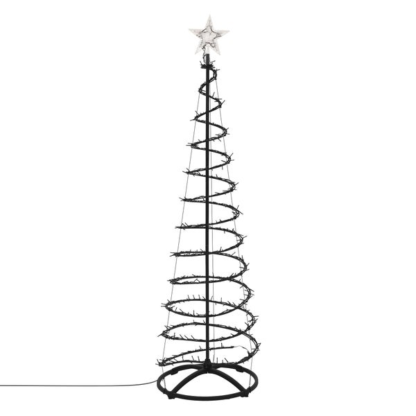 LED Weihnachtsbaum aus Lichterkette mit Sternspitze als Weihnachtsbeleuchtung