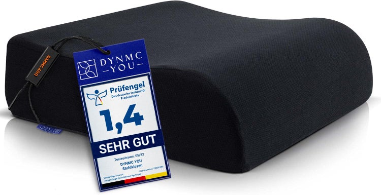 DYNMC you Bequeme Sitzerhöhung Stuhl Erwachsene & Kind - Test SEHR GUT [MIT PHYSIOTHERAPEUTEN ENTWICKELT] - Formstabiles, 13cm Dickes Sitzkissen Stuhl - Perfekte Sitzerhöhung Auto, Büro, Aufstehhilfe