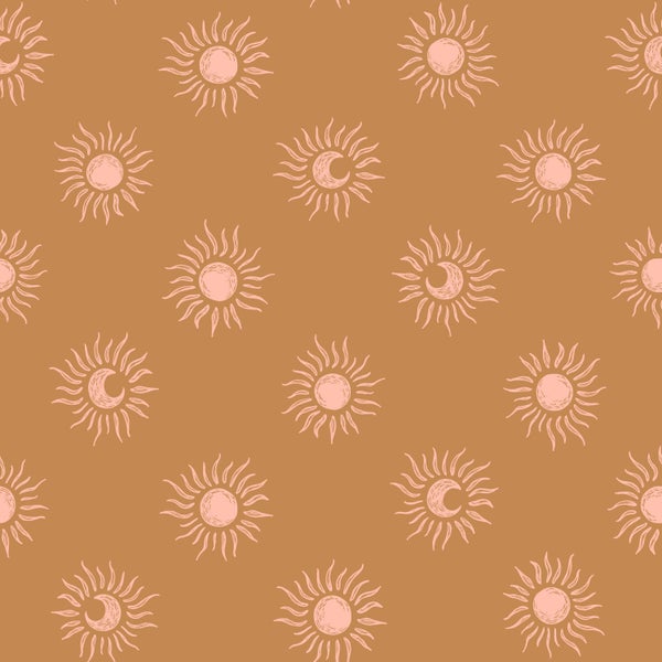 Muster mit Sonne und Mond