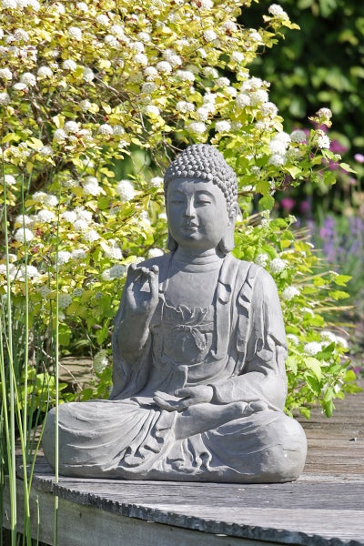 Figur GILDE Figuren Höhe 60,5cm Breite 52cm grau Fiberglas