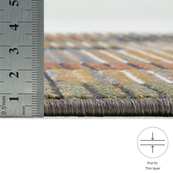 Gewebter Teppich in Kort-Optik Corduletta Bunt 80x150 cm