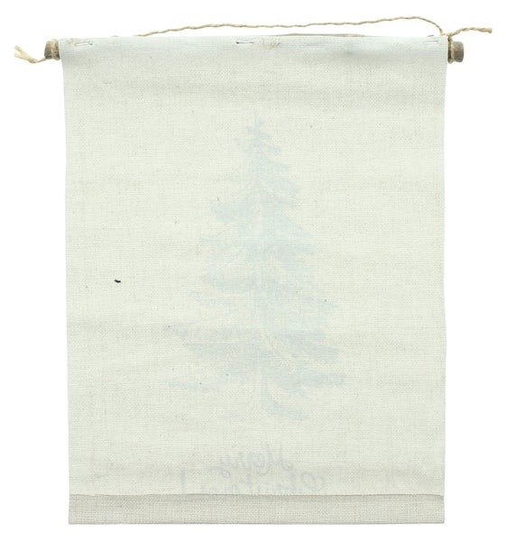 Dekorative Wandbespannung mit Weihnachtsbaum Motiv und Aufhängeschnur