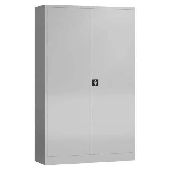 PROREGAL Stahlschrank Bee 4 Fachböden HxBxT 195 x 120 x 42 cm Pulverbeschichtetes Fachbodenmaterial Grau & Grau
