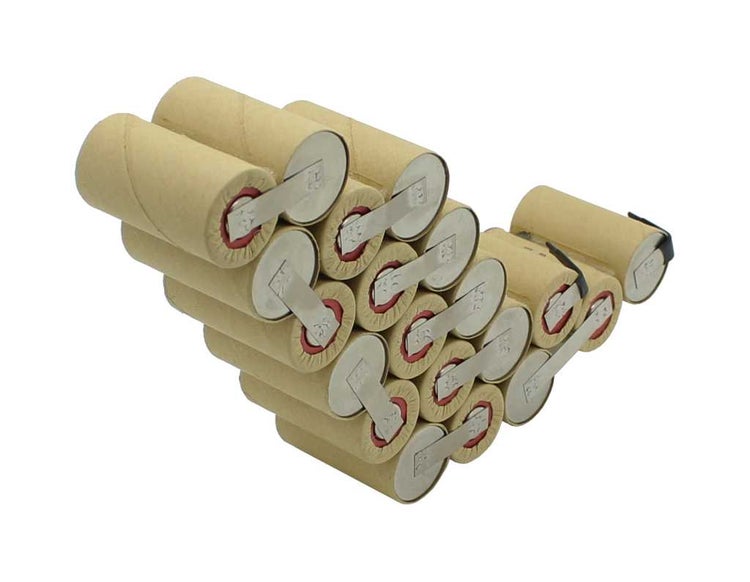 Akkupack mit mehreren zylindrischen Zellen