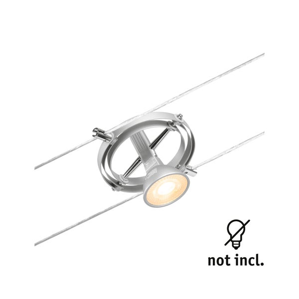 Paulmann Seilsystem Spot aus Metall, drehbar, Leuchtmittel nicht enthalten.