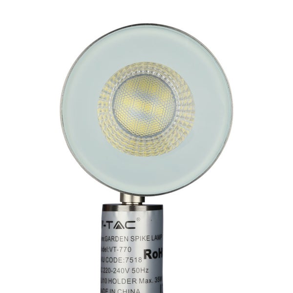 V-TAC VT-770 - Garden Spikes Außenbeleuchtung - Silber - Armaturen - IP44 - GU10