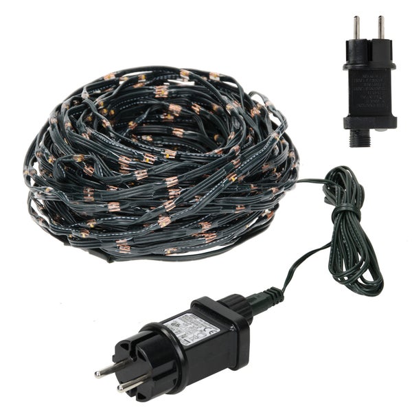 ECD Germany LED Micro Cluster Lichterkette 18m 600 LEDs Extra Warmweiß, 8 Funktionen, Strombetrieb, IP44 Wasserdicht Innen/Außen, Weihnachtsbeleuchtung Weihnachten Weihnachtsbaum Clusterlichterkette